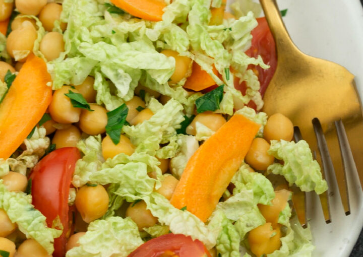 Salteado de verduras y garbanzos